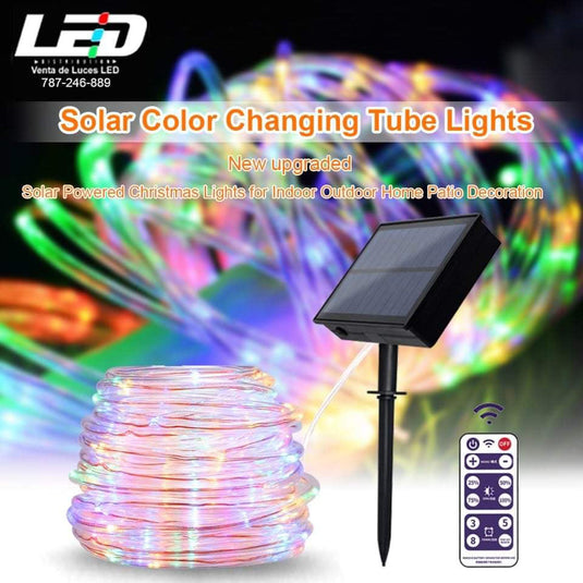 Solar Christmas Rope RGB 200led 65' ft #1018