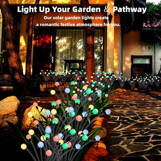 Solar Swaying Garden Light 10LED 2pcs Pack RGB Multi-Color #6966