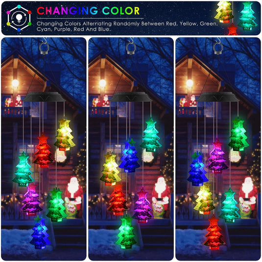 Solar Christmas Tree Christmas Decoration 6 LED #6973