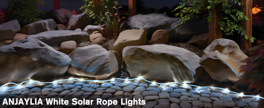 Solar Christmas Rope White 200led 65' pies