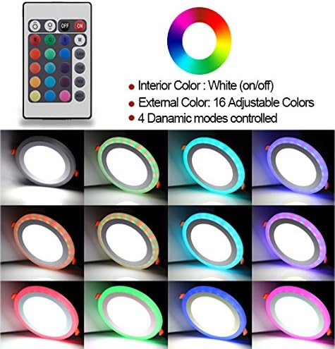 Load image into Gallery viewer, RGB Led Recessed Ceiling Panel Light Color Changing Round Ceiling Downlight with Remote Control &amp; LED Driver 3watt-6watt-12watt-18watt-24watt Round &amp; Square
