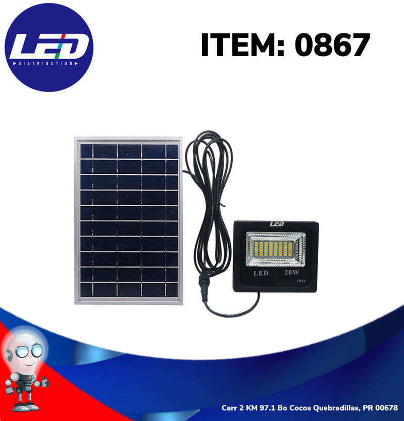 Load image into Gallery viewer, Solar Flood 20watt with Remote #0867
