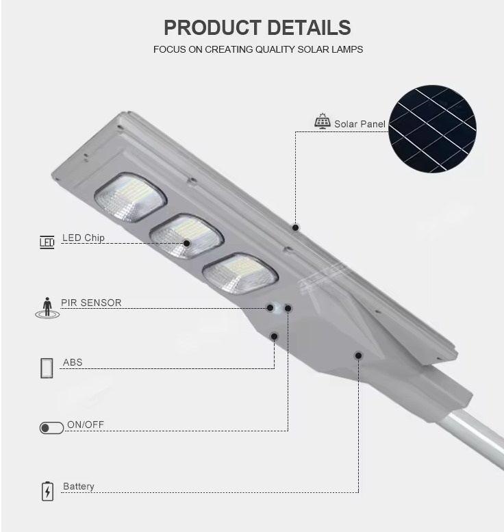 Load image into Gallery viewer, All In One led Street Light 30w 60w 90w 120w 150w IP65 Outdoor Waterproof
