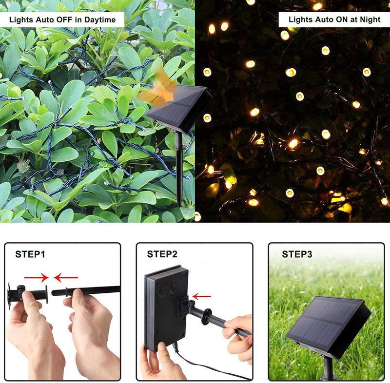 Load image into Gallery viewer, Solar Lights RGB  71.5&#39;FT 200 LED 8 Modes Solar Christmas Waterproof #1016
