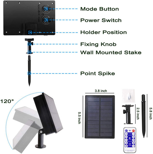 Solar Lights RGB  71.5'FT 200 LED 8 Modes Solar Christmas Waterproof