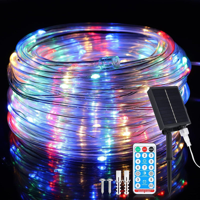 Load image into Gallery viewer, Solar Christmas Rope RGB 200led 65&#39; pies #1018
