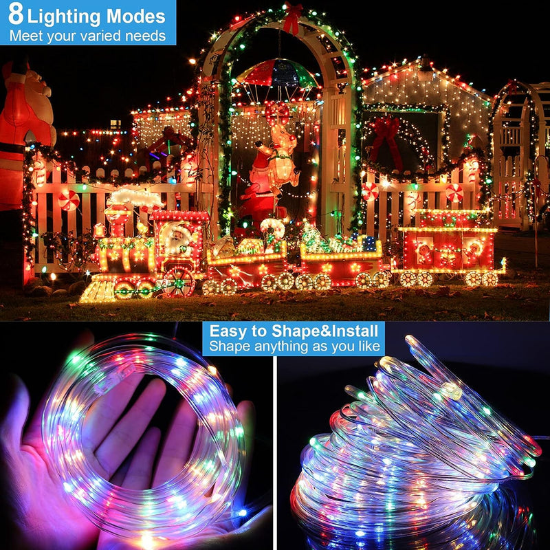 Load image into Gallery viewer, Solar Christmas Rope RGB 200led 65&#39; pies #1018
