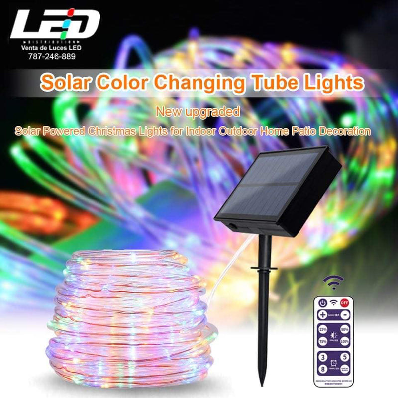 Load image into Gallery viewer, Solar Christmas Rope RGB 200led 65&#39; pies #1018
