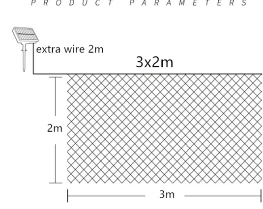 LED Solar Malla LED 6*10 320LED White