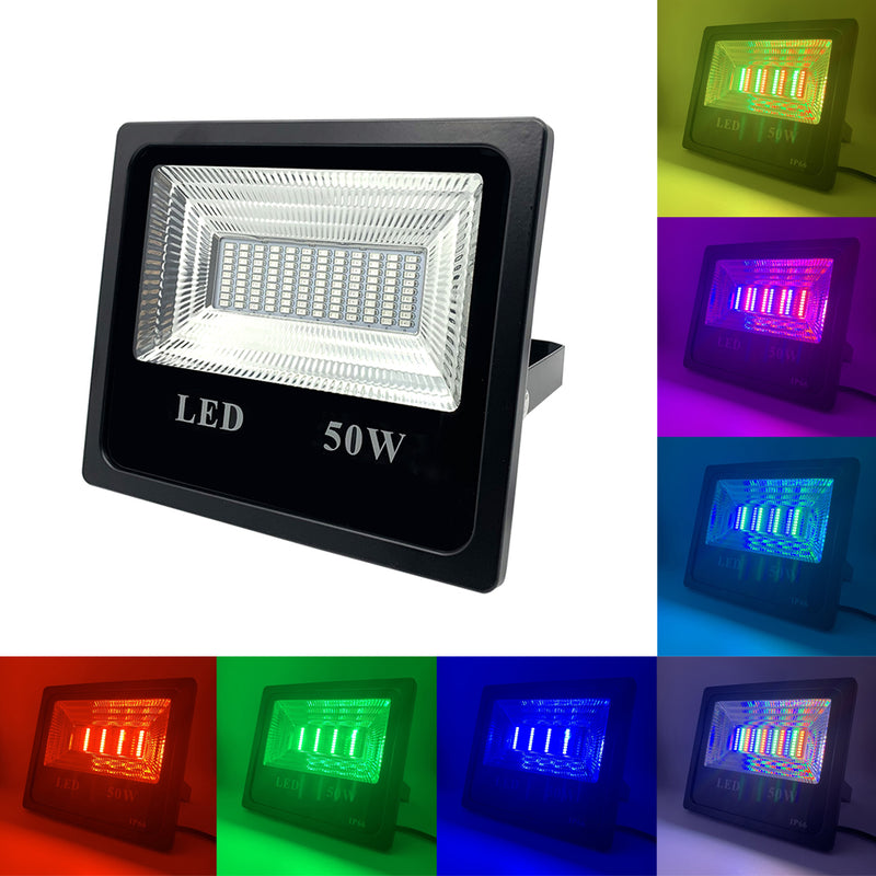 Load image into Gallery viewer, RGB Multi-Color Changing Floodlights Solar Flood Light 50W 100W #1024 #1025
