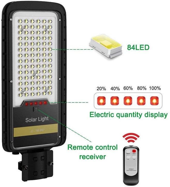 Load image into Gallery viewer, LED Solar Streetlight Waterproof IP65 80watt 120watt #1026 #1027
