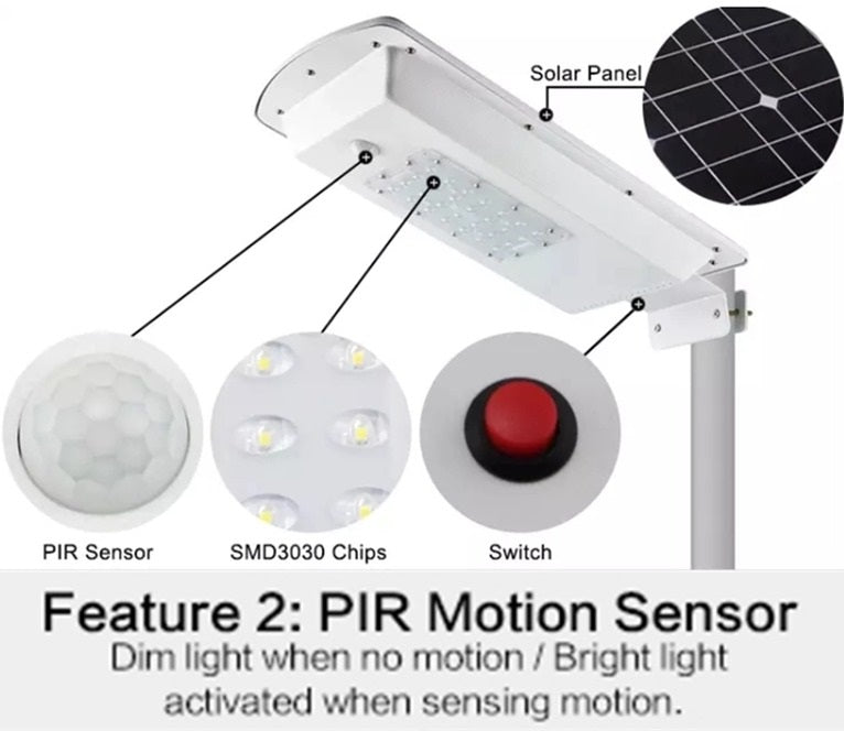 Load image into Gallery viewer, 15W 1500LM PIR Sensor All in One Solar Led Street #1076
