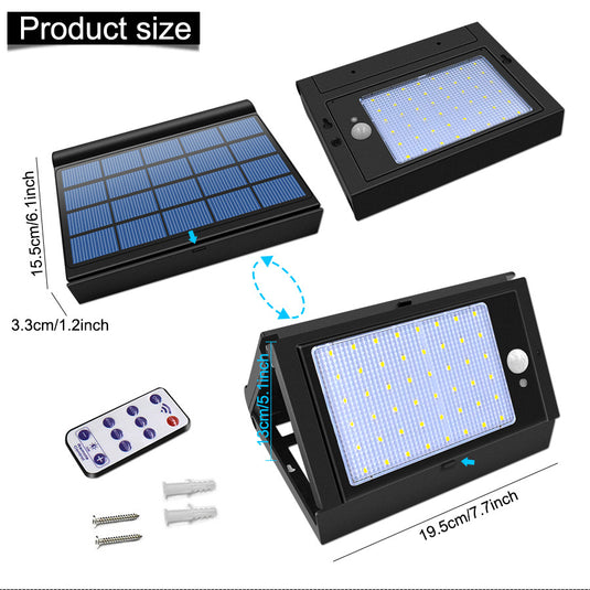 48 LED Solar Wall Light Foldable