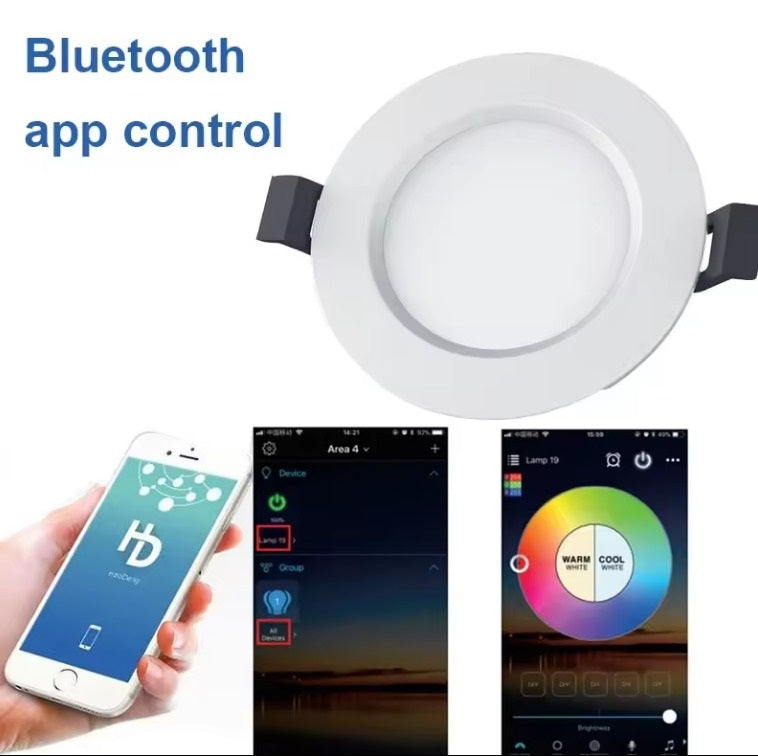 Load image into Gallery viewer, LED Ceiling 5watt-9watt-15watt Smart Bluetooth Mesh Downlight RGB+CCT
