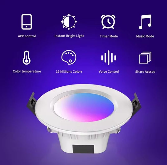 LED Ceiling 5watt-9watt-15watt Smart Bluetooth Mesh Downlight RGB+CCT