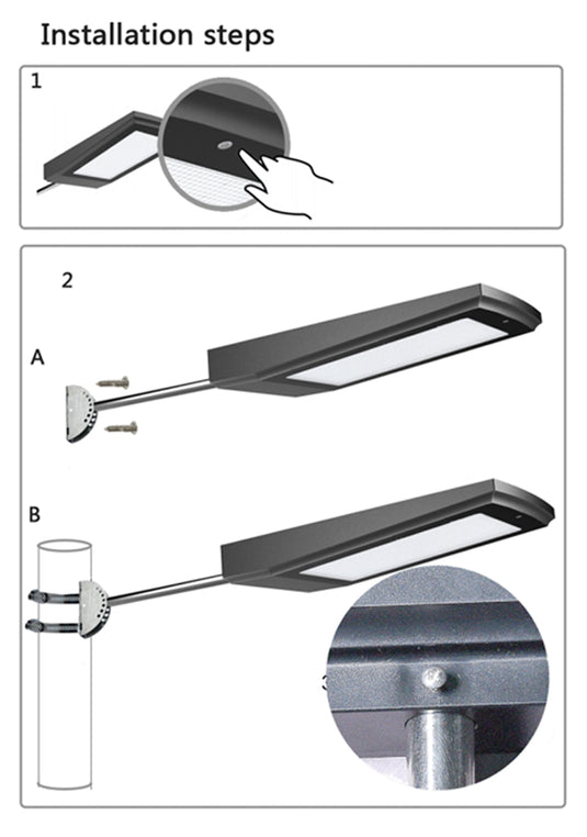 Solar Street Light Radar Motion Sensor Outdoor Waterproof Solar Security Light