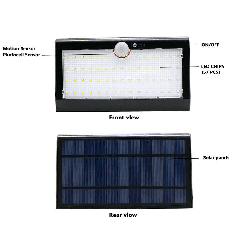 Load image into Gallery viewer, 57LED Solar Security Lights 3 Modes Solar LED Wall Lamp #1200
