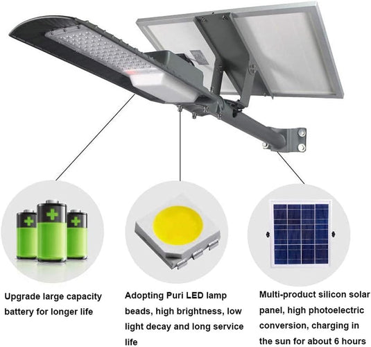 Solar Street Lamp Light Single Color IP65 Waterproof 60watt 90watt 120watt