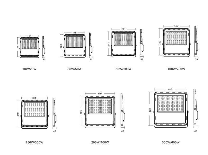 Load image into Gallery viewer, Ultra Slim KED Flood Light 10W 30W 50W 100W 150W 200W 300W 400W LED #1260
