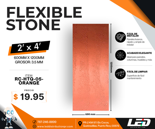 Flexible Stone Panels 2' x 4' ft.