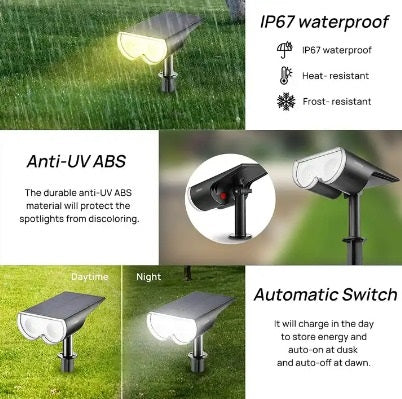 2x16LED Solar Landscape Spotlight