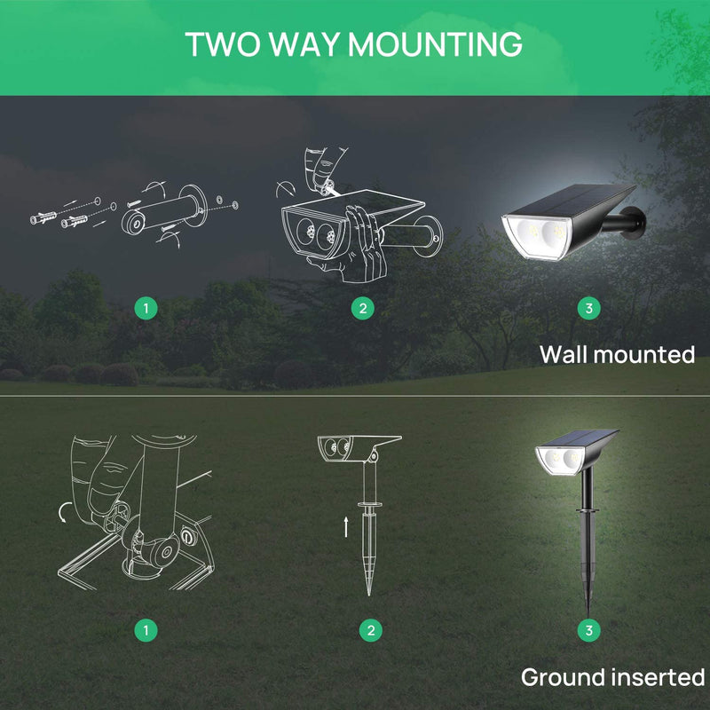 Load image into Gallery viewer, 2x16LED Solar Landscape Spotlight #1329
