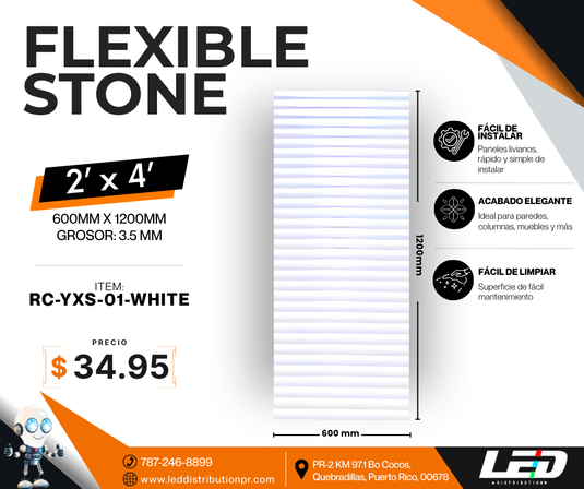 Flexible Stone Panels 2' x 4' ft.
