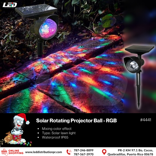 RGB Solar Rotating Projector Ball #4441
