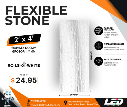 Flexible Stone Panels 2' x 4' ft.