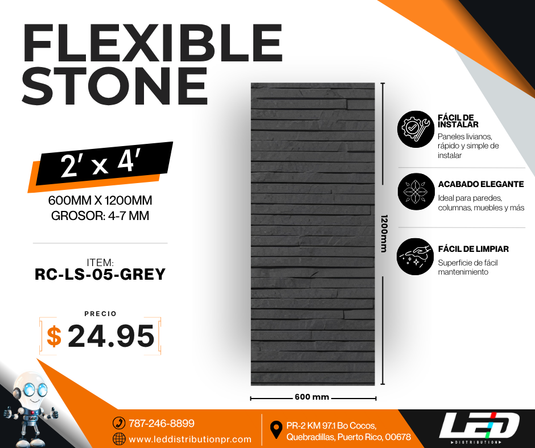 Flexible Stone Panels 2' x 4' ft.