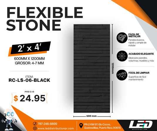 Flexible Stone Panels 2' x 4' ft.