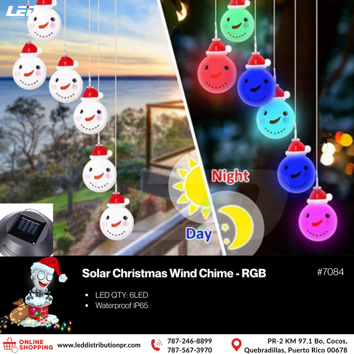 Xmax Outdoor LED Solar Wind Chime #7084