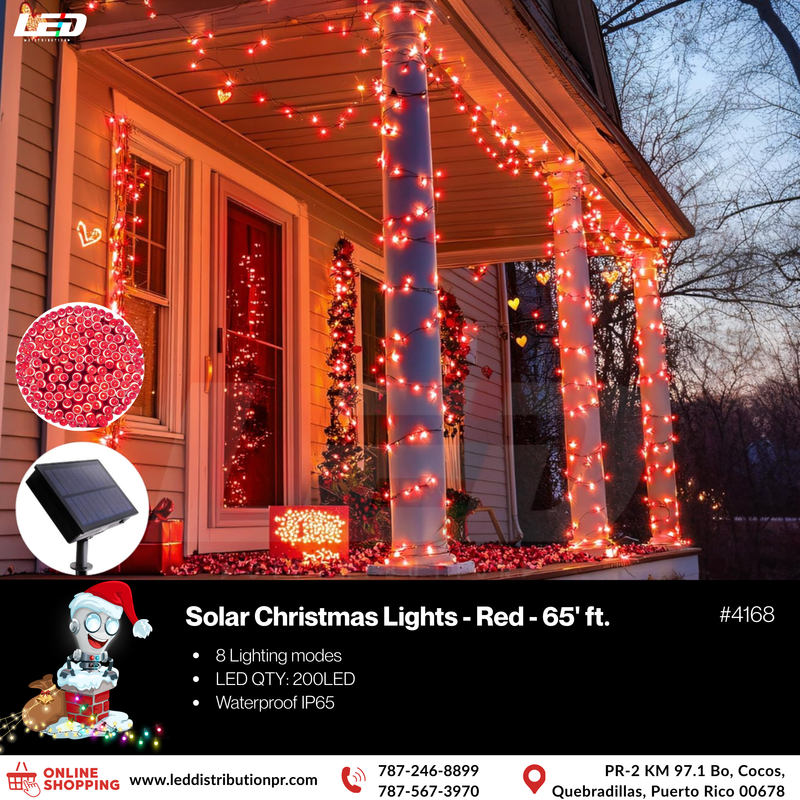 Load image into Gallery viewer, LED Solar String 200LED RED #4168
