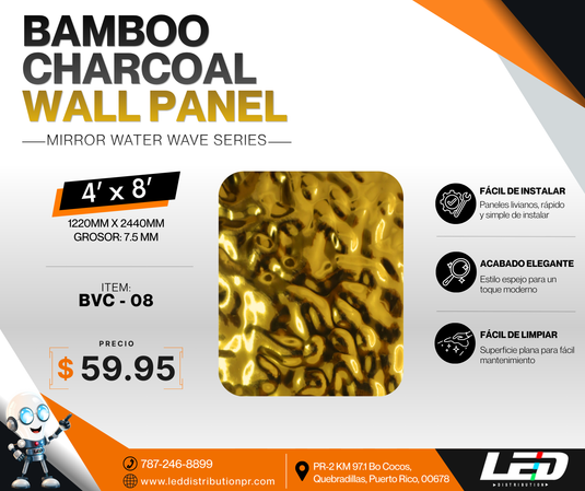 Bamboo Charcoal Wall Panel 4' x 8' ft