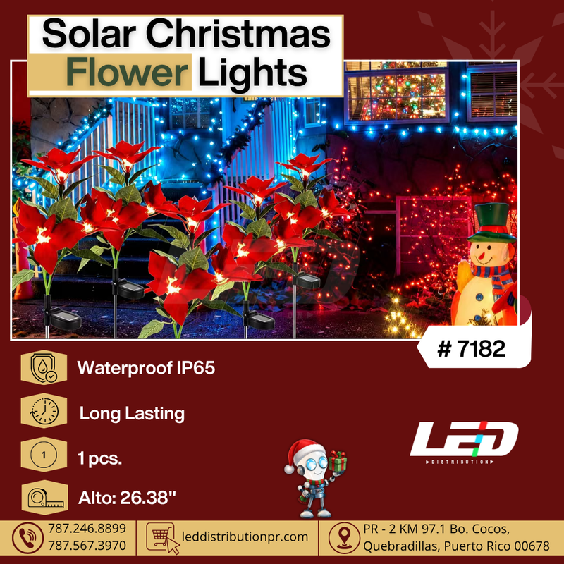 Load image into Gallery viewer, Solar Christmas Flower Lights #7182
