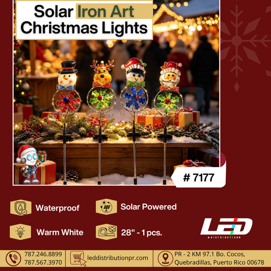 Solar Iron Art Christmas Lights