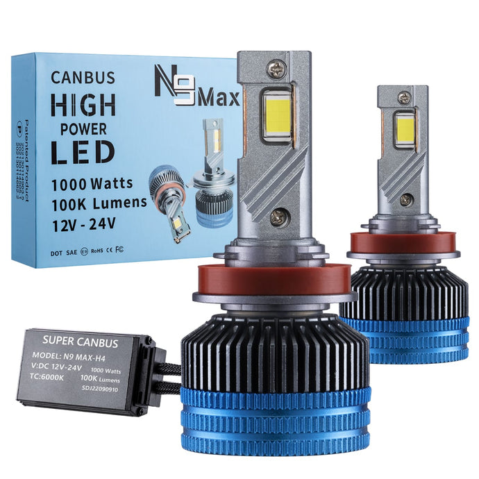 LED High Power Headlight Bulb 12v-24v Model LED N Max 100k