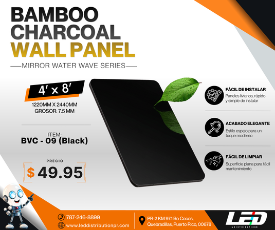 Bamboo Charcoal Wall Panel 4' x 8' ft