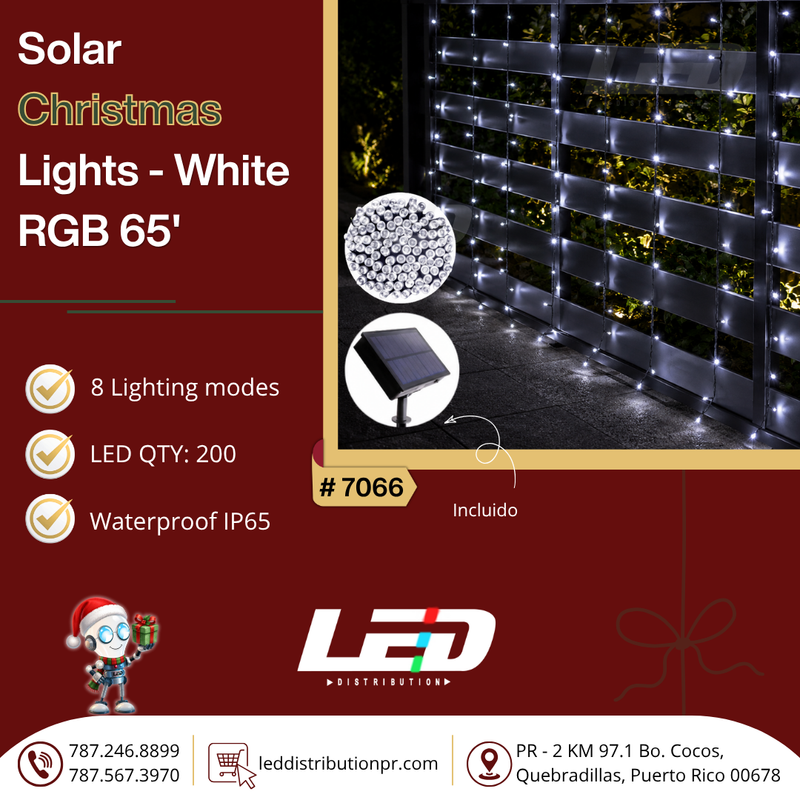 Load image into Gallery viewer, Solar Lights White 65'FT 200 LED 8 Modes Solar Christmas Waterproof #7066
