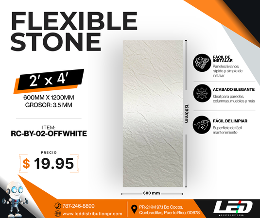 Flexible Stone Panels 2' x 4' ft.