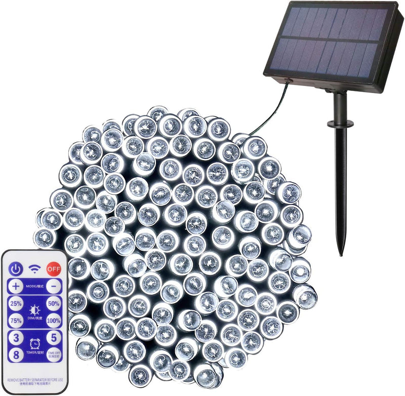 Load image into Gallery viewer, Solar Lights White 65&#39;FT 200 LED 8 Modes Solar Christmas Waterproof #06
