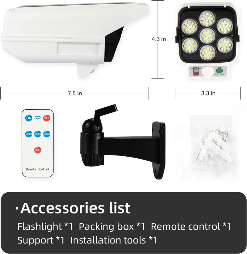 Load image into Gallery viewer, Simulation Security Camera, Waterproof Motion Sensor Outdoor Lights with 77 Bright LED, Dusk to Dawn, Solar Security Wall Lights
