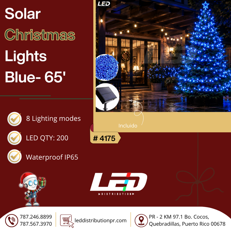 Load image into Gallery viewer, LED Solar String 200LED Blue #4175
