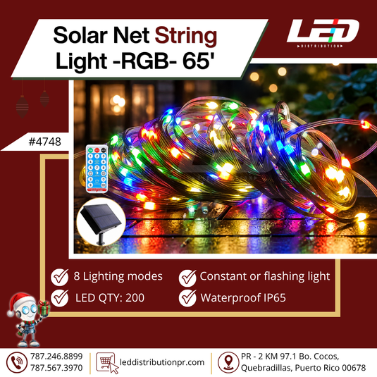 Solar Net 200LED String Light 71.5' ft.