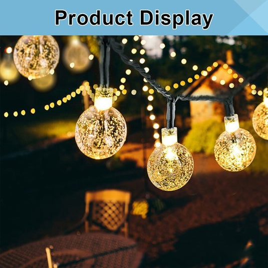 LED Outdoor 100LED Solar String Light RGB Multi-Color + Warm White