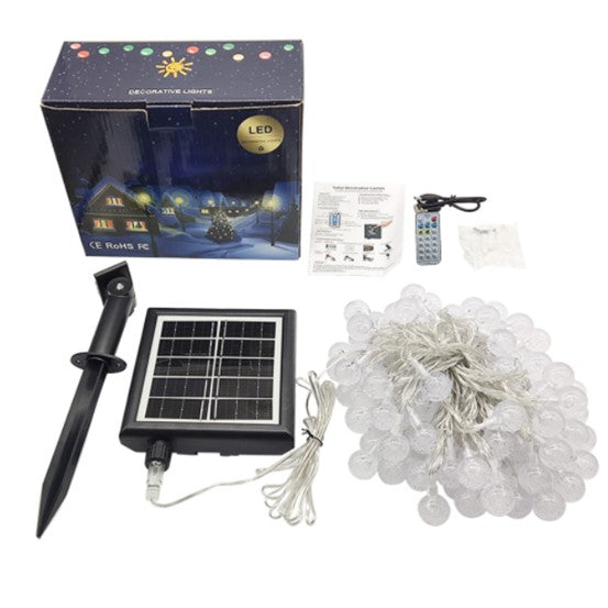 Load image into Gallery viewer, LED Outdoor 100LED Solar String Light RGB Multi-Color + Warm White #6955
