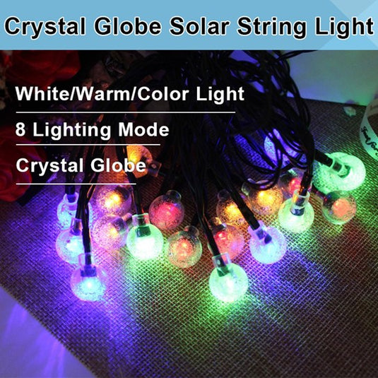 LED Outdoor 100LED Solar String Light RGB Multi-Color + Warm White