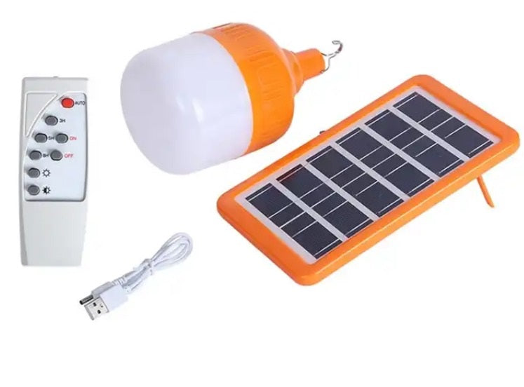 Load image into Gallery viewer, 30watt LED Solar Bulb Chargeable with Remote Control #768121026960
