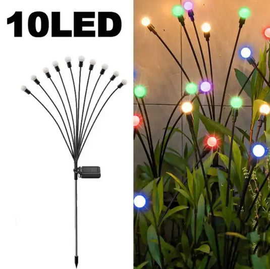 Solar Swaying Light 10LED 2pcs Pack RGB Multi-Color