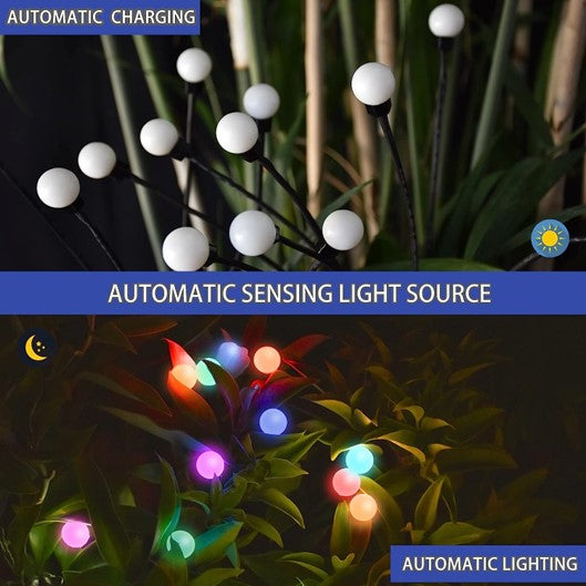 Solar Swaying Light 10LED 2pcs Pack RGB Multi-Color